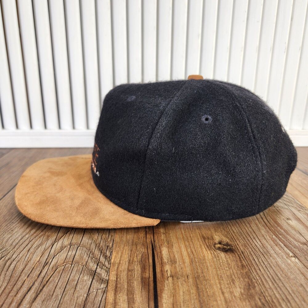 VTG Promise Keepers Men of Integrity Felt Baseball Cap Black Brown Strapback USA - Picture 6 of 10